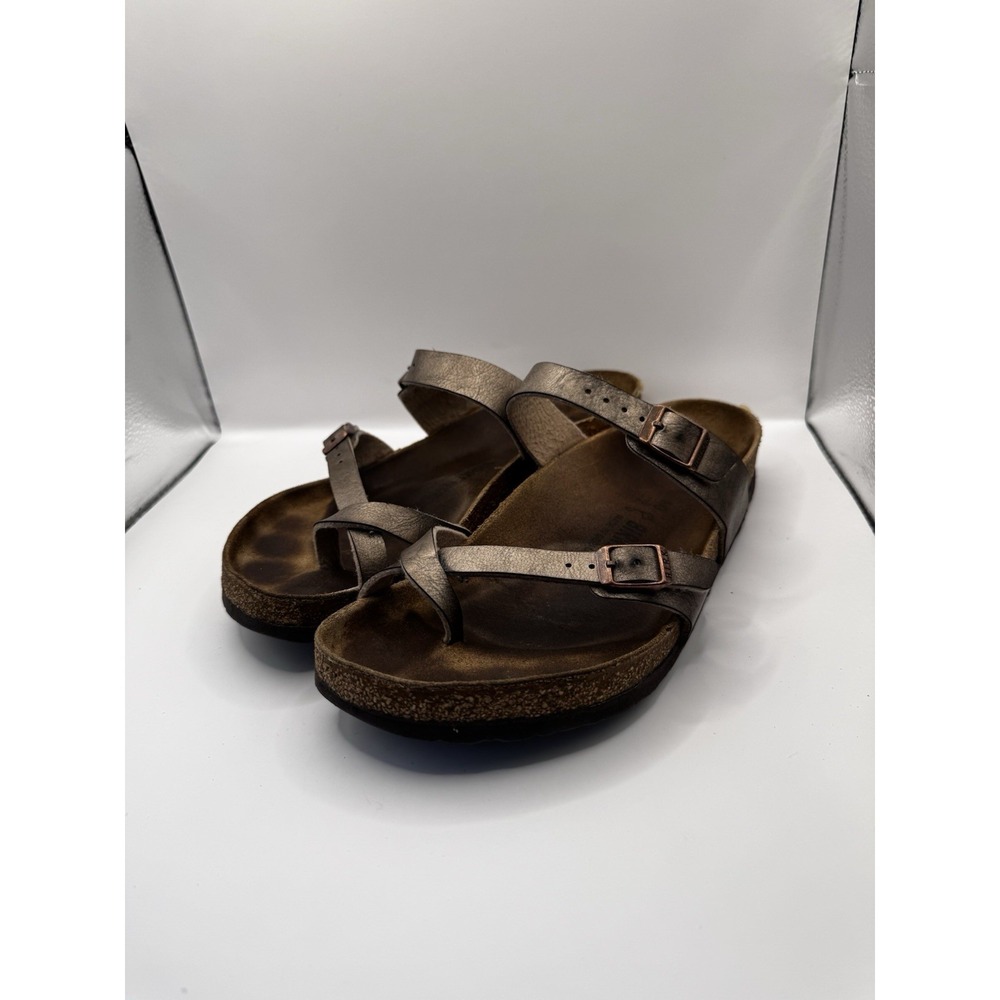 Birkenstock Mayari Women's 9 Bronze Sandals Metallic Strappy Comfort Shoes EUC
